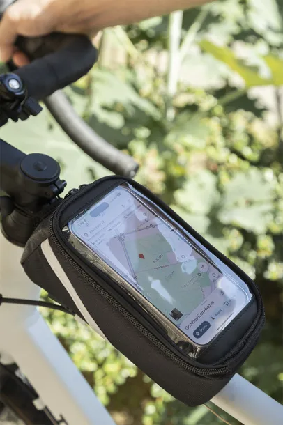 Velofon RPET mobitel torbica za bicikl Crna