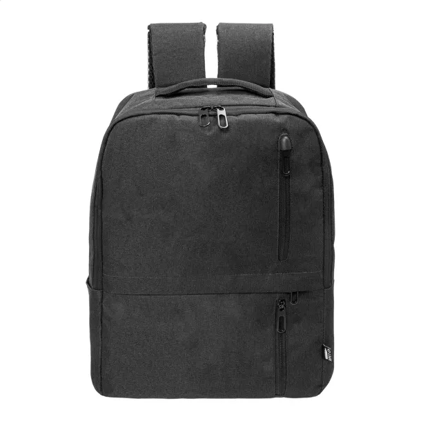 Lauder RPET ruksak, 15" Crna