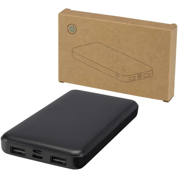 Intan 10.000 mAh 10W recycled plastic power bank Crna