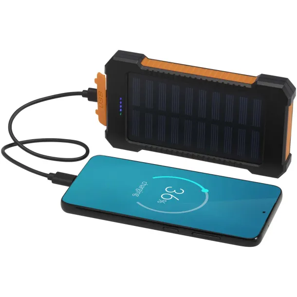 Altair solarna prijenosna baterija sa svjetiljkom - 10 W, 5 000 mAh Crna