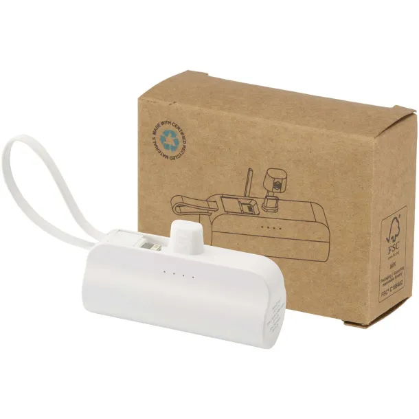 Alnair Prijenosna baterija - 10 W, 5 000 mAh Bijela