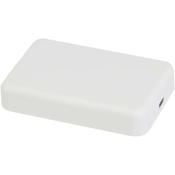 Acrab 10.000 mAh 15W magnetic wireless power bank with 20W PD - made from recycled plastic White