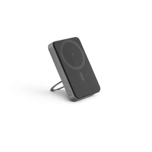 WARSHEL 10 10'000 mAh magnetic power bank with 15W superfast wireless charger in recycled ABS (100% rABS) with stand Dark grey