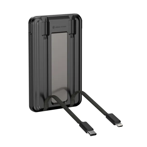  Urban Vitamin Redwood 5in1 5000mah 20W PD magnetic powerbank - Urban Vitamin Black