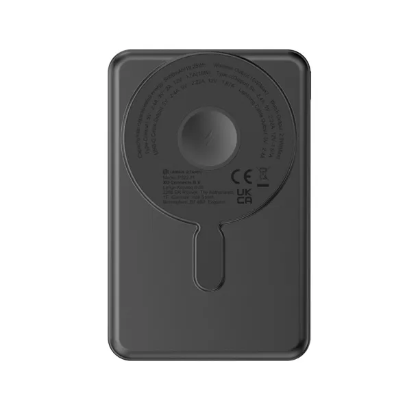  Urban Vitamin Redwood 5in1 5000mah 20W PD magnetic powerbank - Urban Vitamin Black