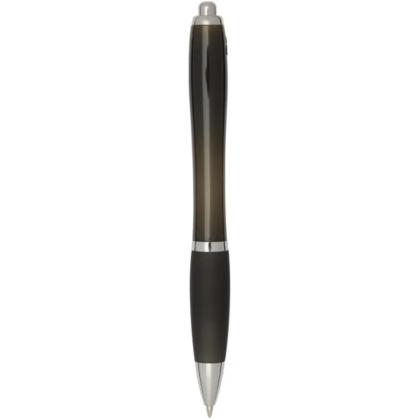 Nash RCS recycled plastic ballpoint pen with coloured barrel and grip (black ink) Crna