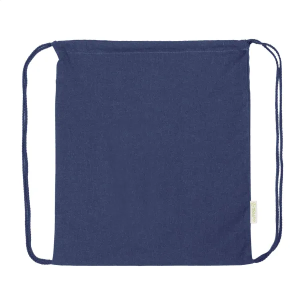 Dropex recycled cotton drawstring bag Blue