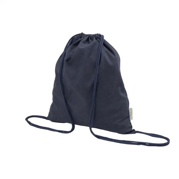 Dropex recycled cotton drawstring bag Dark blue