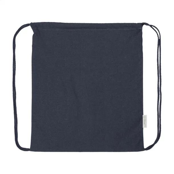 Dropex recycled cotton drawstring bag Dark blue