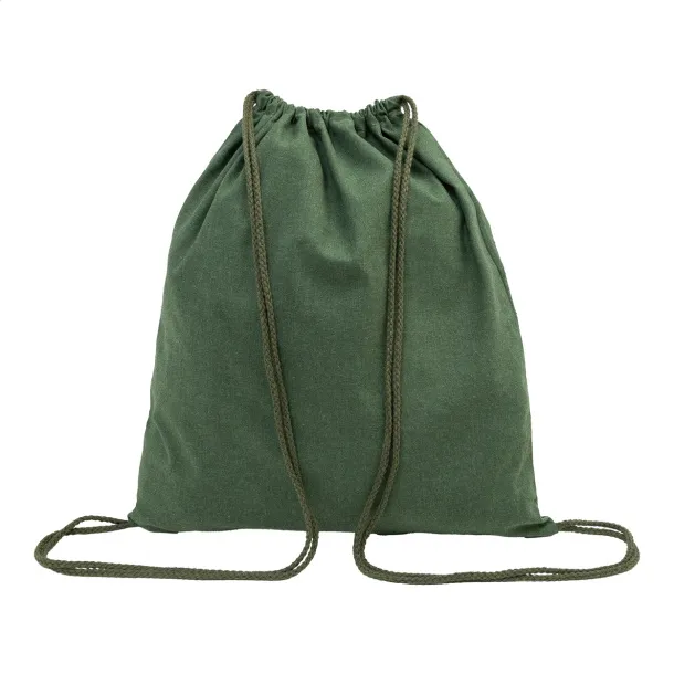 Dropex recycled cotton drawstring bag Green