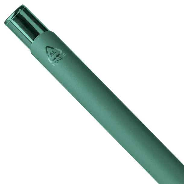  Anisa gumirana kemijska olovka od recikliranog aluminija Zelena