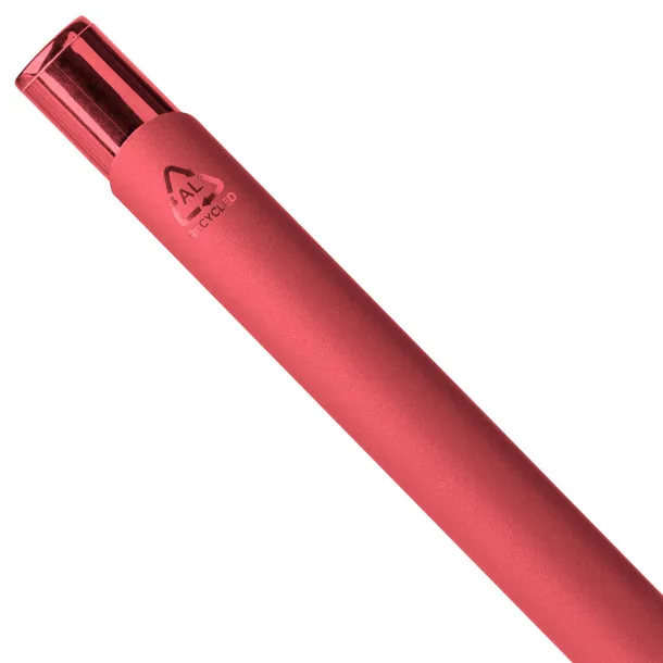 Anisa gumirana kemijska olovka od recikliranog aluminija Crvena