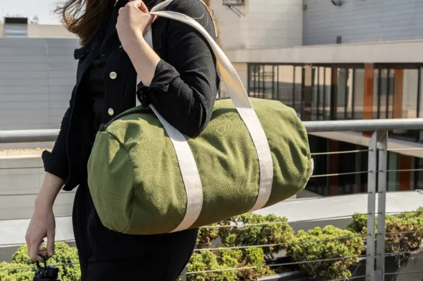 Rekan Duff recycled canvas sports bag Green