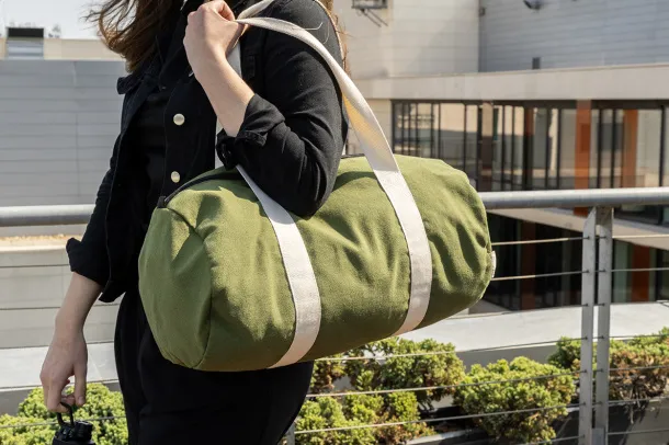 Rekan Duff recycled canvas sports bag Green