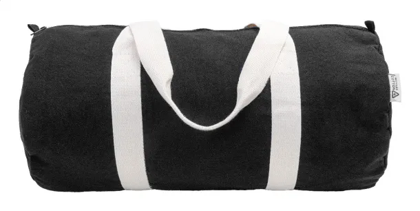 Rekan Duff recycled canvas sports bag Black