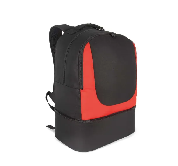  Sportska torba s polukrutom podlogom Crna Crvena