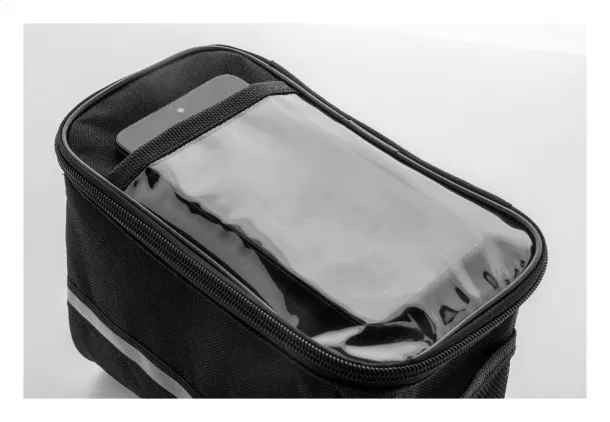 Velofon Plus RPET mobitel torbica za bicikl Crna