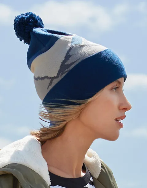  Mountain Peaks Pom Pom Beanie - Beechfield