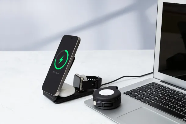 LuxCharge Stand RPU mobile holder wireless charger Black