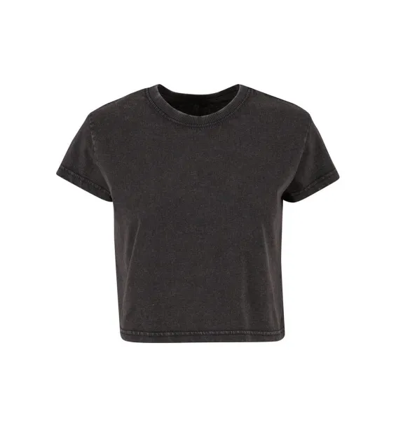  Ladies Vintage Cropped Tee - Build Your Brand Black