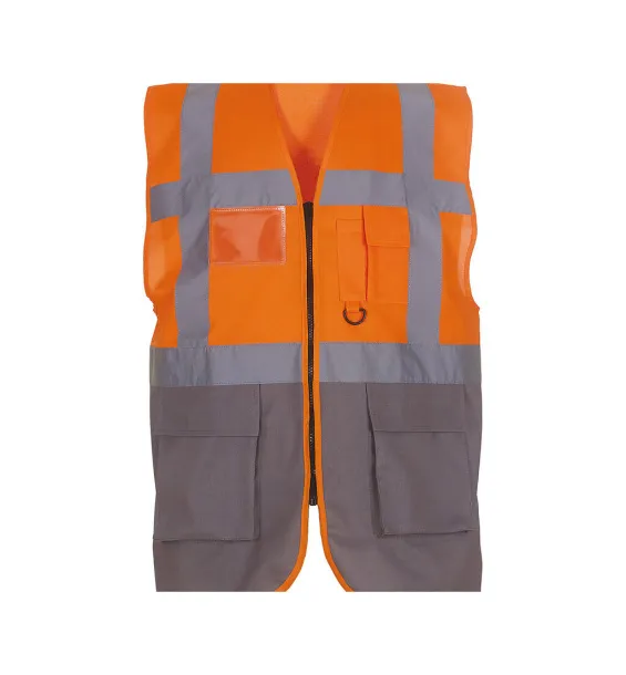  Fluorescentni sigurnosni prsluk - Yoko Fluo Orange Siva