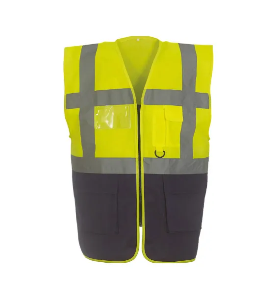  Fluorescentni sigurnosni prsluk - Yoko Fluo Yellow Mornarsko plava