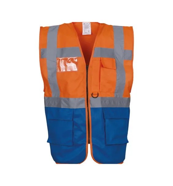  Fluo Executive Waistcoat - Yoko Fluo Yellow Royal blue