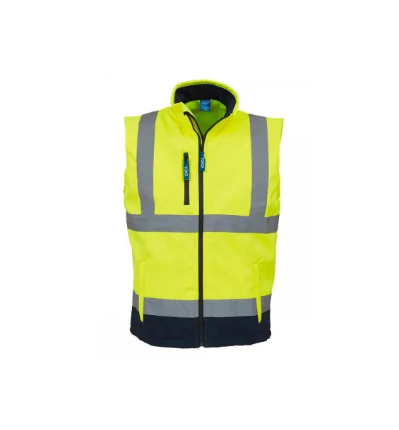  Fluorescentni softshell prsluk - Yoko Fluo Yellow Mornarsko plava