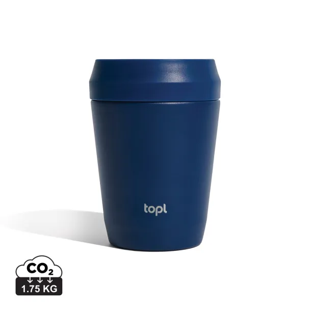  Topl Recycled Steel To Go Tumbler Patented 360 Lid 235ml - Topl navy