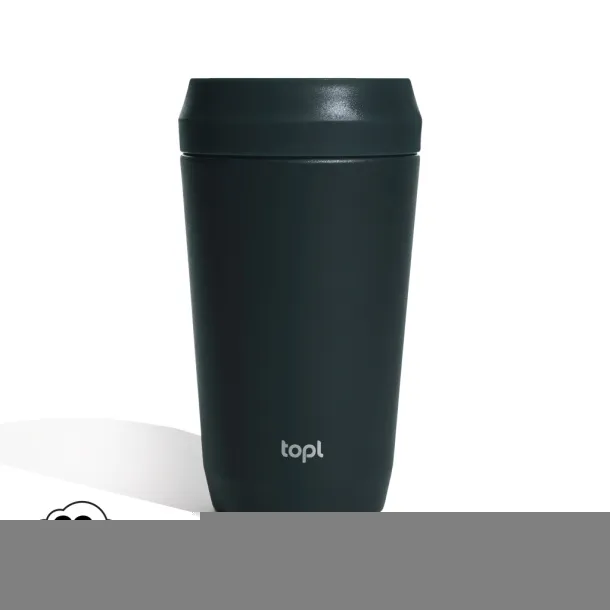  Topl termo šalica To Go s 360° poklopcem, 354 ml - Topl Siva