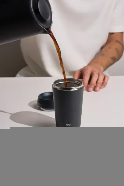  Topl termo šalica To Go s 360° poklopcem, 354 ml - Topl Siva