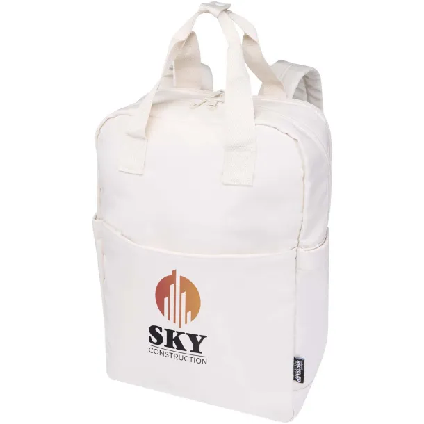 Trip 14” Aware™ recycled travel laptop backpack 9L Off white