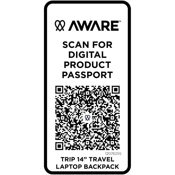 Trip 14” Aware™ recycled travel laptop backpack 9L Hale Blue