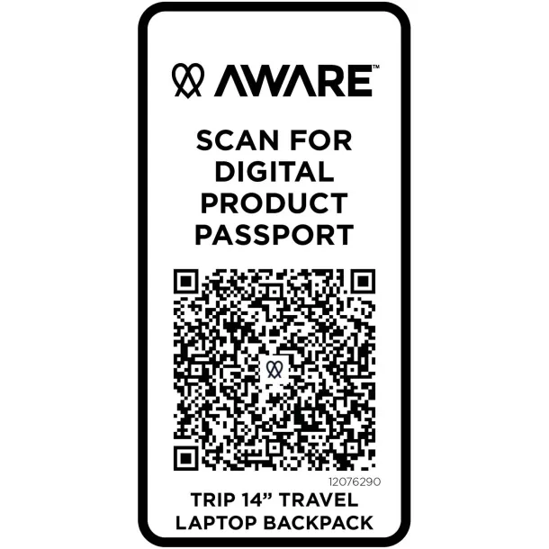Trip Aware™ putni ruksak za laptop, 14” Crna
