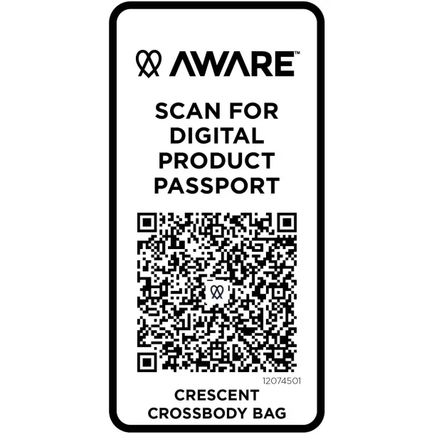 Crescent torbica za nošenje preko tijela od 500 g/m² Aware™ recikliranog materijala Bijela