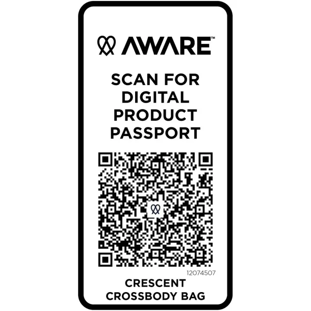 Crescent 500 g/m² Aware™ recycled crossbody bag Oatmeal
