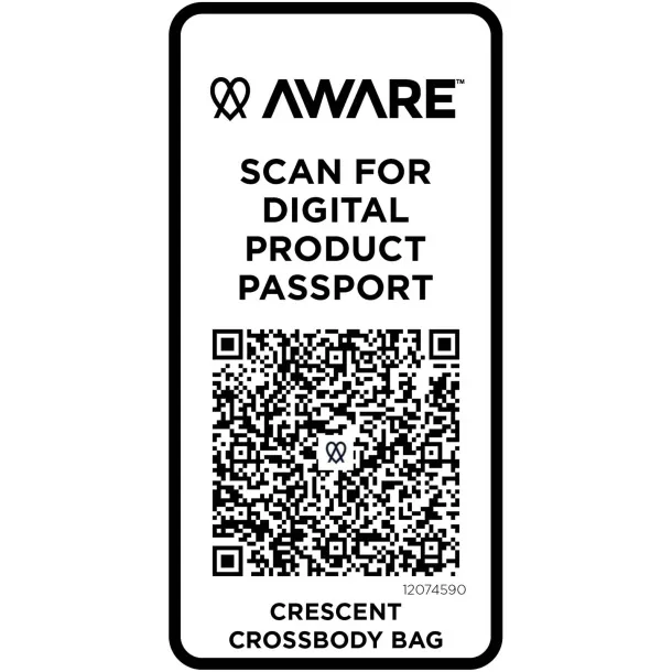 Crescent 500 g/m² Aware™ recycled crossbody bag Crna