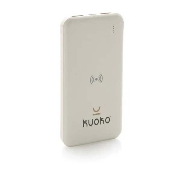  RCS standard recycled plastic wireless powerbank - XD Collection White 