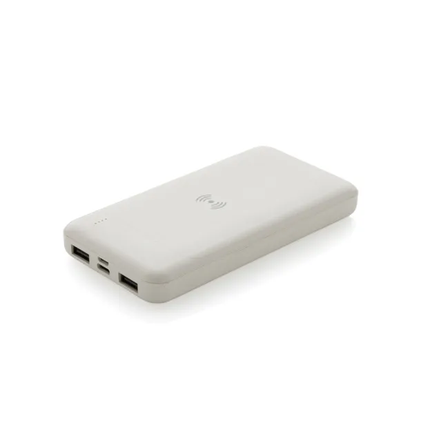  RCS standard recycled plastic wireless powerbank - XD Collection White 