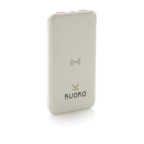  RCS standard recycled plastic wireless powerbank - XD Collection White 