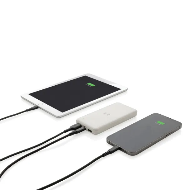  RCS reciklirana prijenosna baterija, 8 000 mAh - XD Collection Bijela