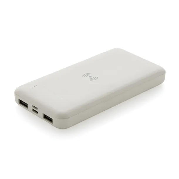  RCS standard recycled plastic wireless powerbank - XD Collection White 