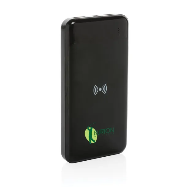  RCS standard recycled plastic wireless powerbank - XD Collection Black 