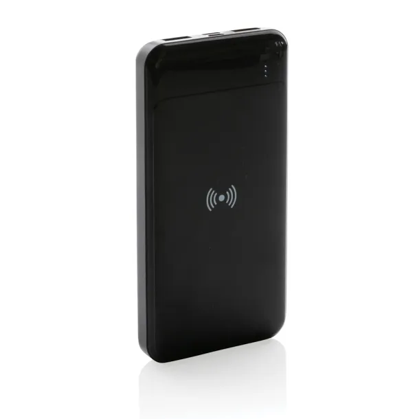  RCS standard recycled plastic wireless powerbank - XD Collection Black 