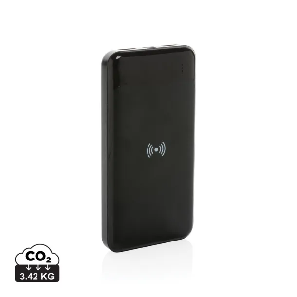  RCS standard recycled plastic wireless powerbank - XD Collection Black 