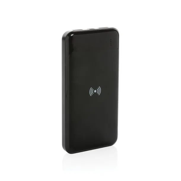  RCS standard recycled plastic wireless powerbank - XD Collection Black 