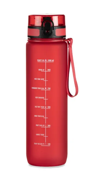 MOTIVA Motivational water bottle 1000 ml Crvena