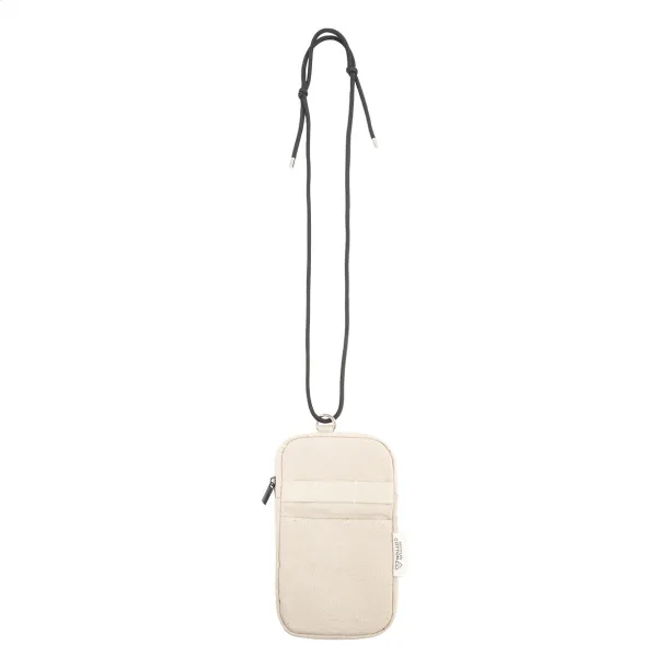 CanvaFon recycled canvas crossbody mobile bag Natural