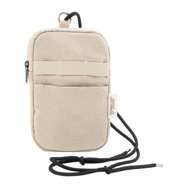 CanvaFon recycled canvas crossbody mobile bag Natural