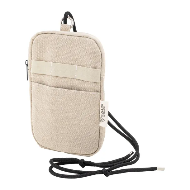 CanvaFon recycled canvas crossbody mobile bag Natural